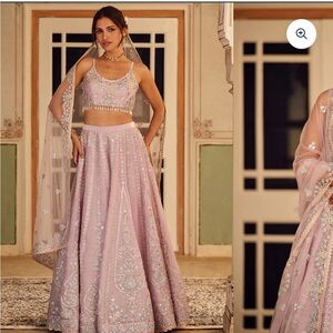 Elegant Pink Embroidered Lehenga Choli